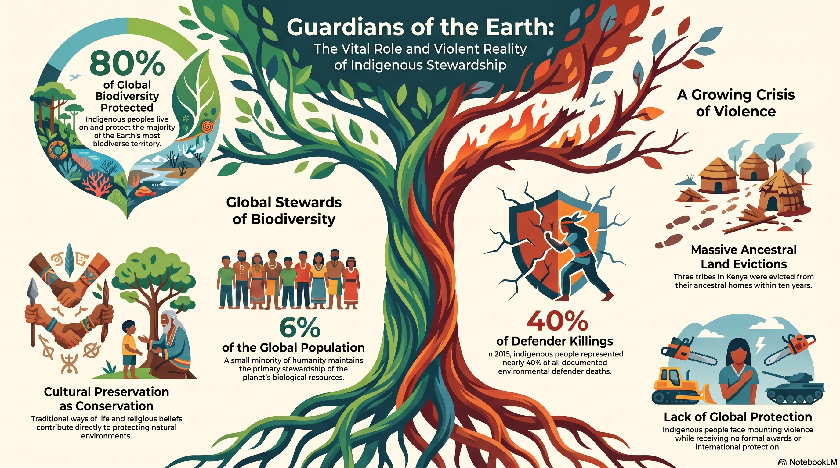 Indigenous Sovereignty: The Endangered Stewards of Biodiversity — infographic